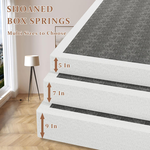 SHOANED easy-clean cover keeps the box spring fresh with spot cleaning