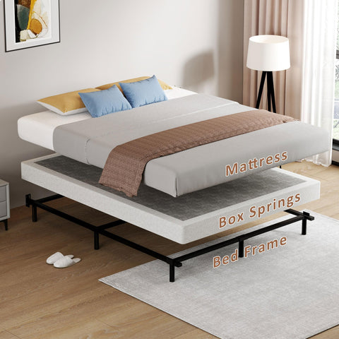 SHOANED box springs can be placed directly on the floor for minimalist use.