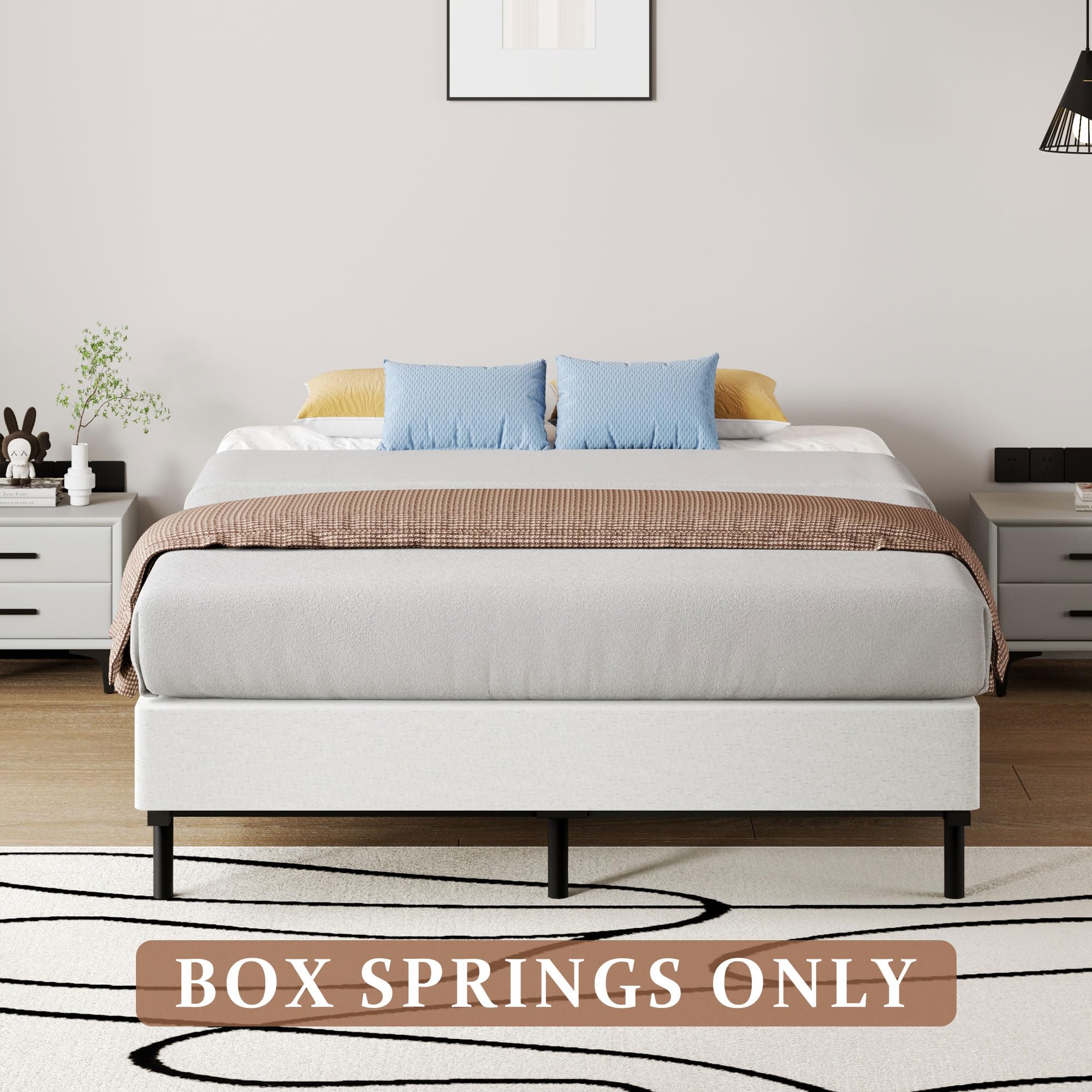 SHOANED mattress-compatible foundation works with multiple mattress types