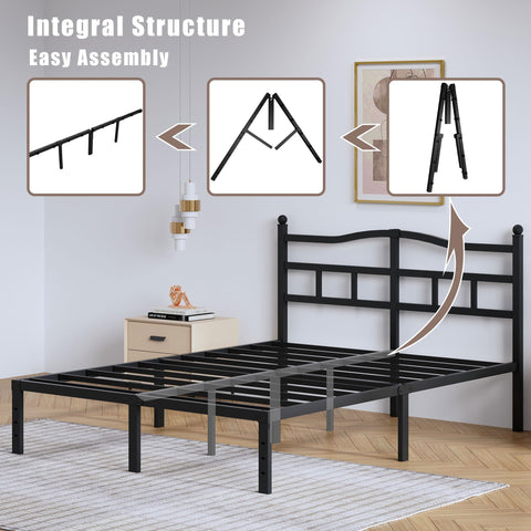 SHOANED noise-free mattress foundation with floor-friendly rubber feet.