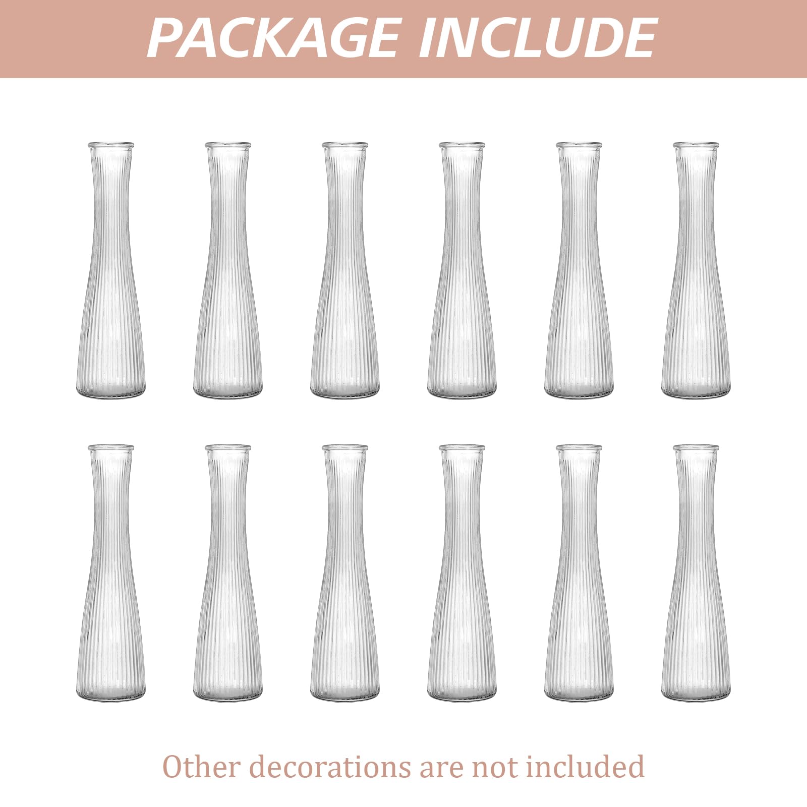 SHOHAYTO 8.35-Inch Bud Vase highlights height and visual interest for dining tables.