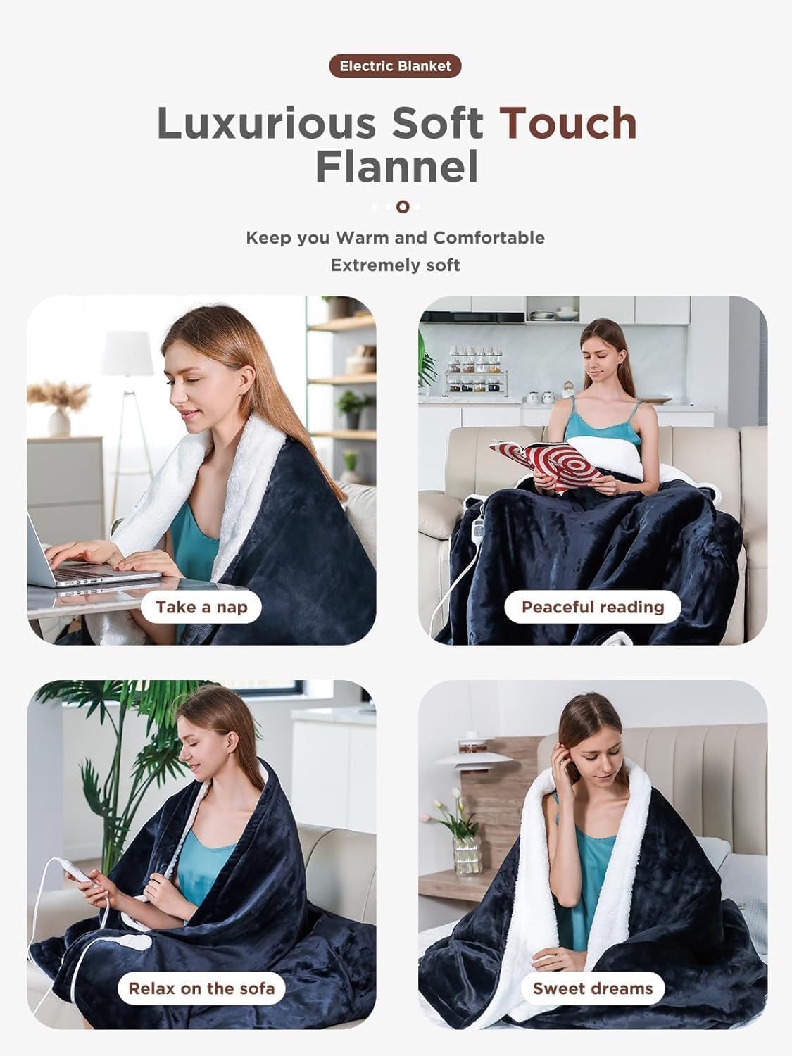 Shodu heated blanket is machine washable for easy care