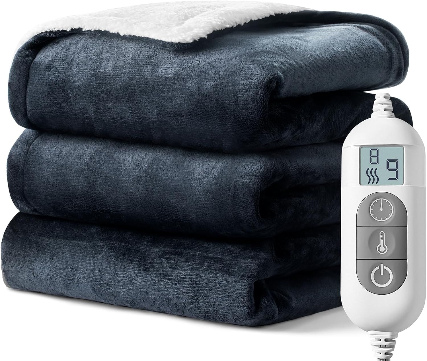 Shodu heated blanket with soft flannel throw for cozy warmth