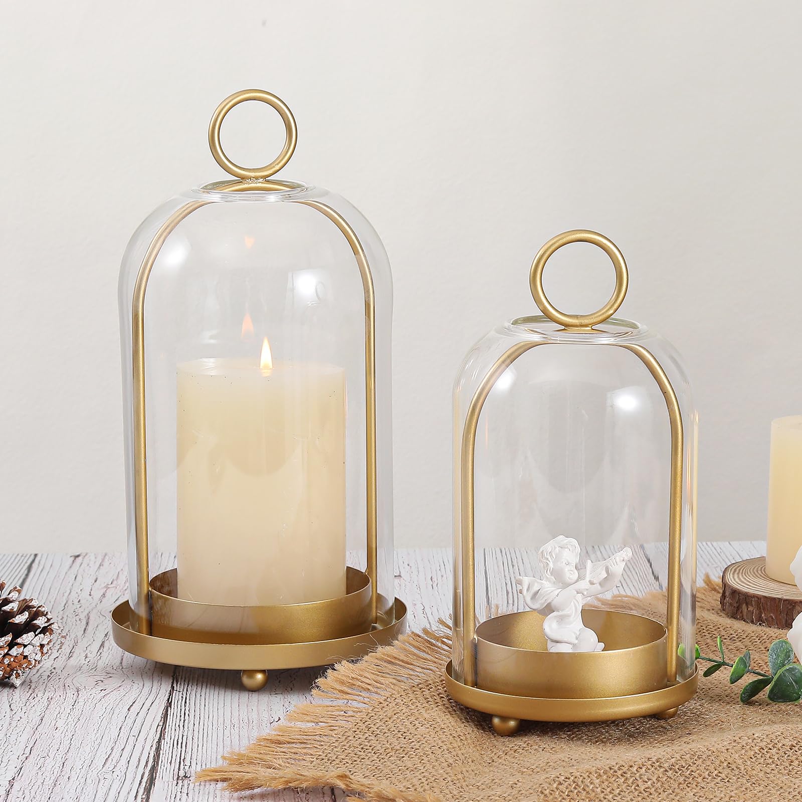 SHOHAYTO candle holder with hanger for flexible wall or ceiling display.