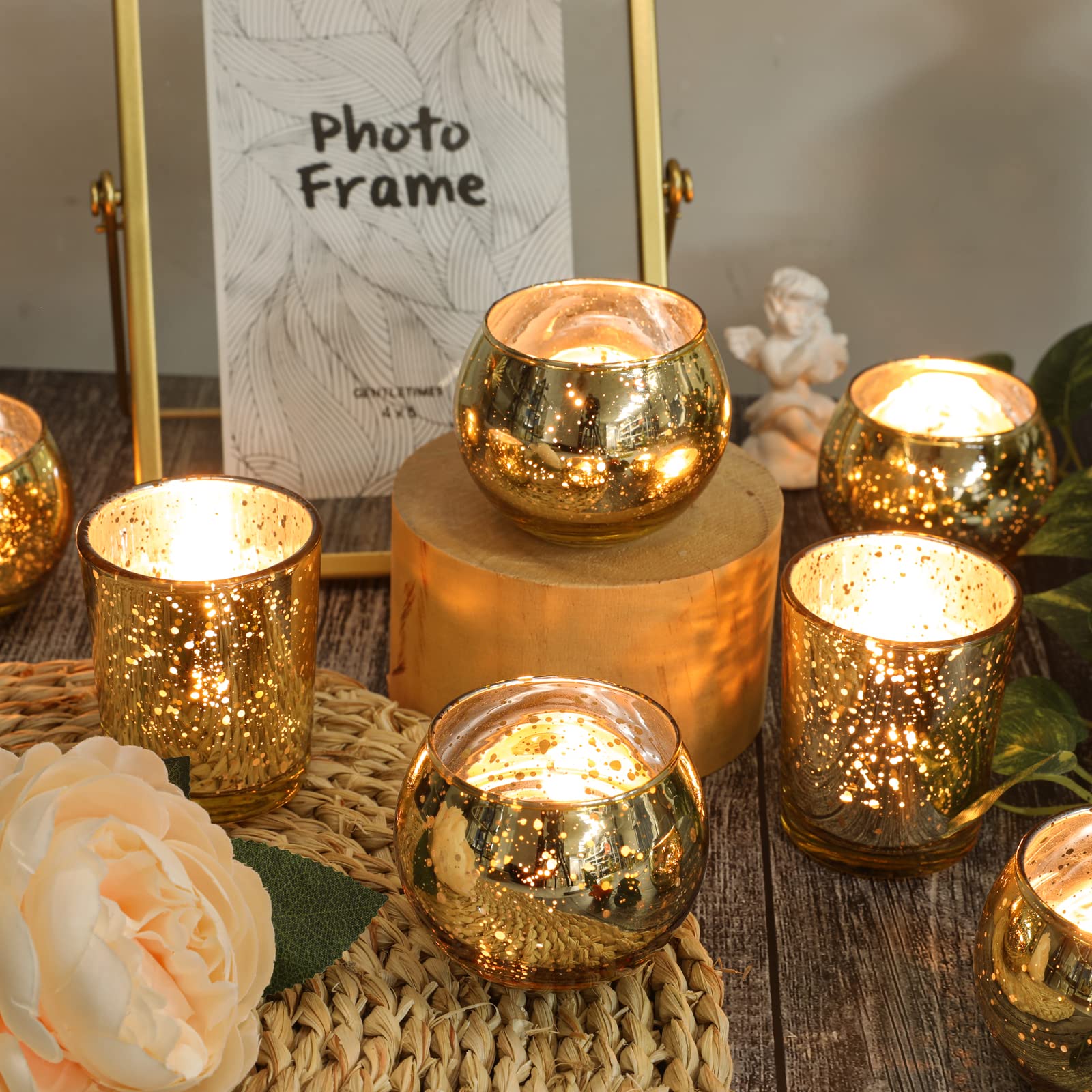SHOHAYTO gift-ready gold votive set for housewarming or celebrations.