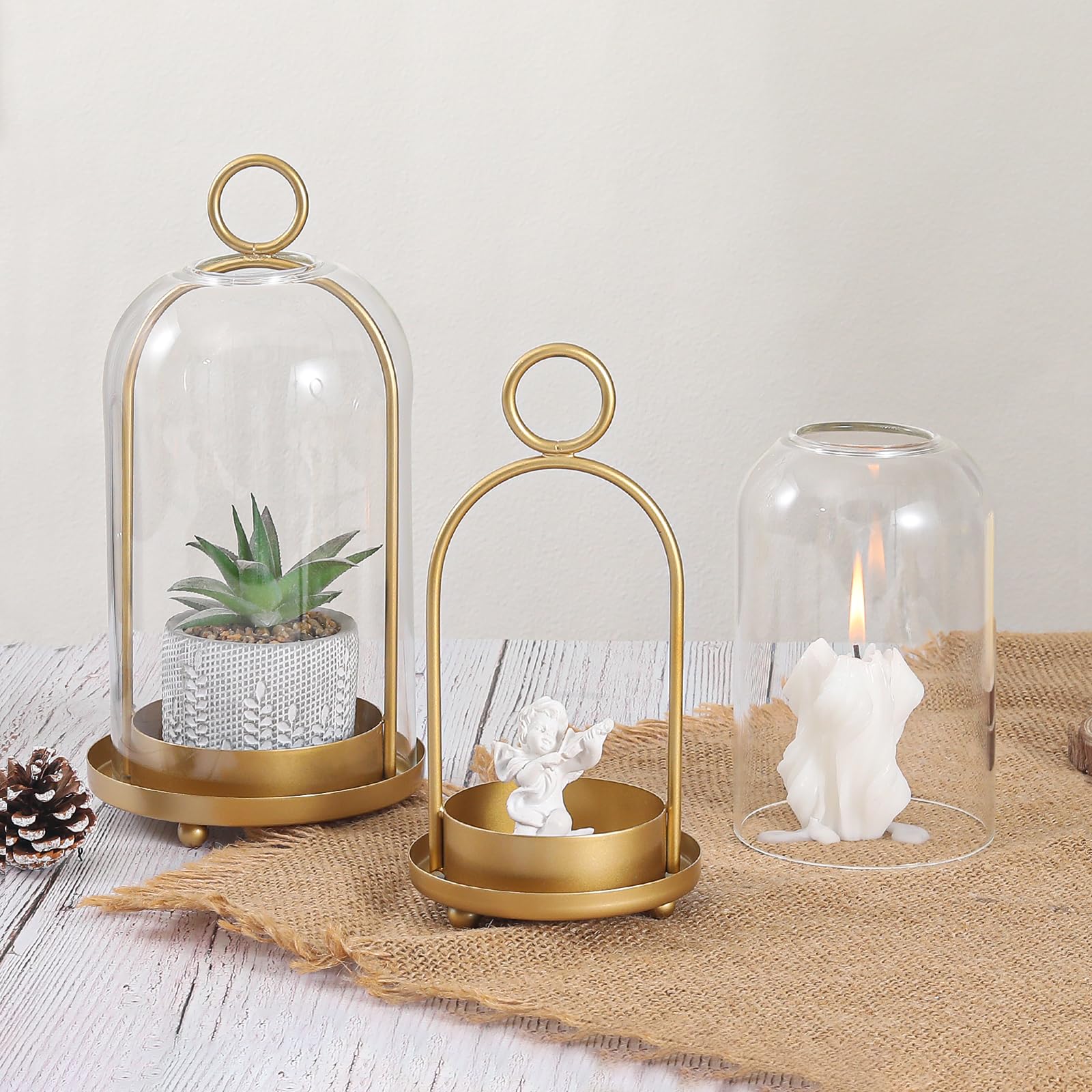 SHOHAYTO farmhouse-industrial style candle holder for versatile decor.