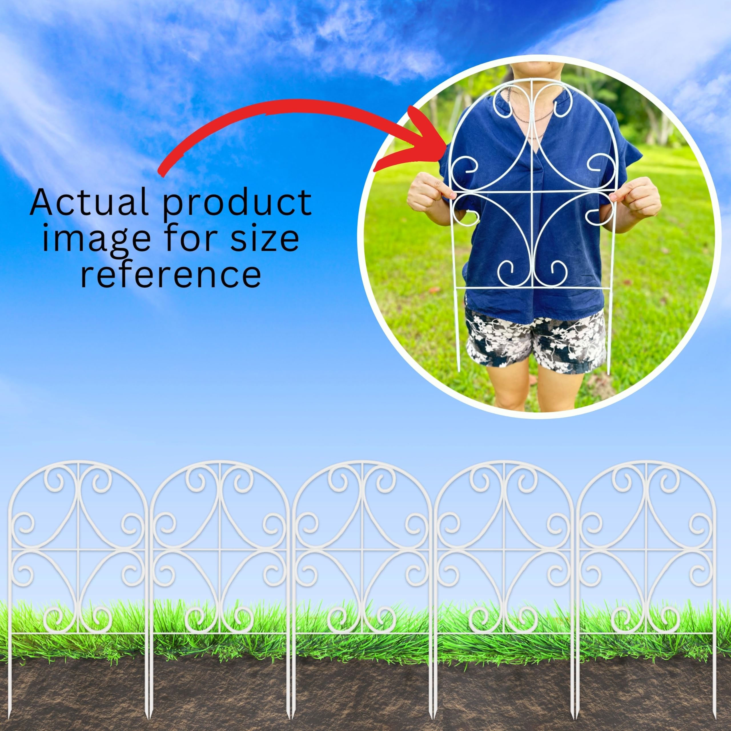 ShopLaLa Outdoor Decorative Garden Fence organizes yard spaces and zones
