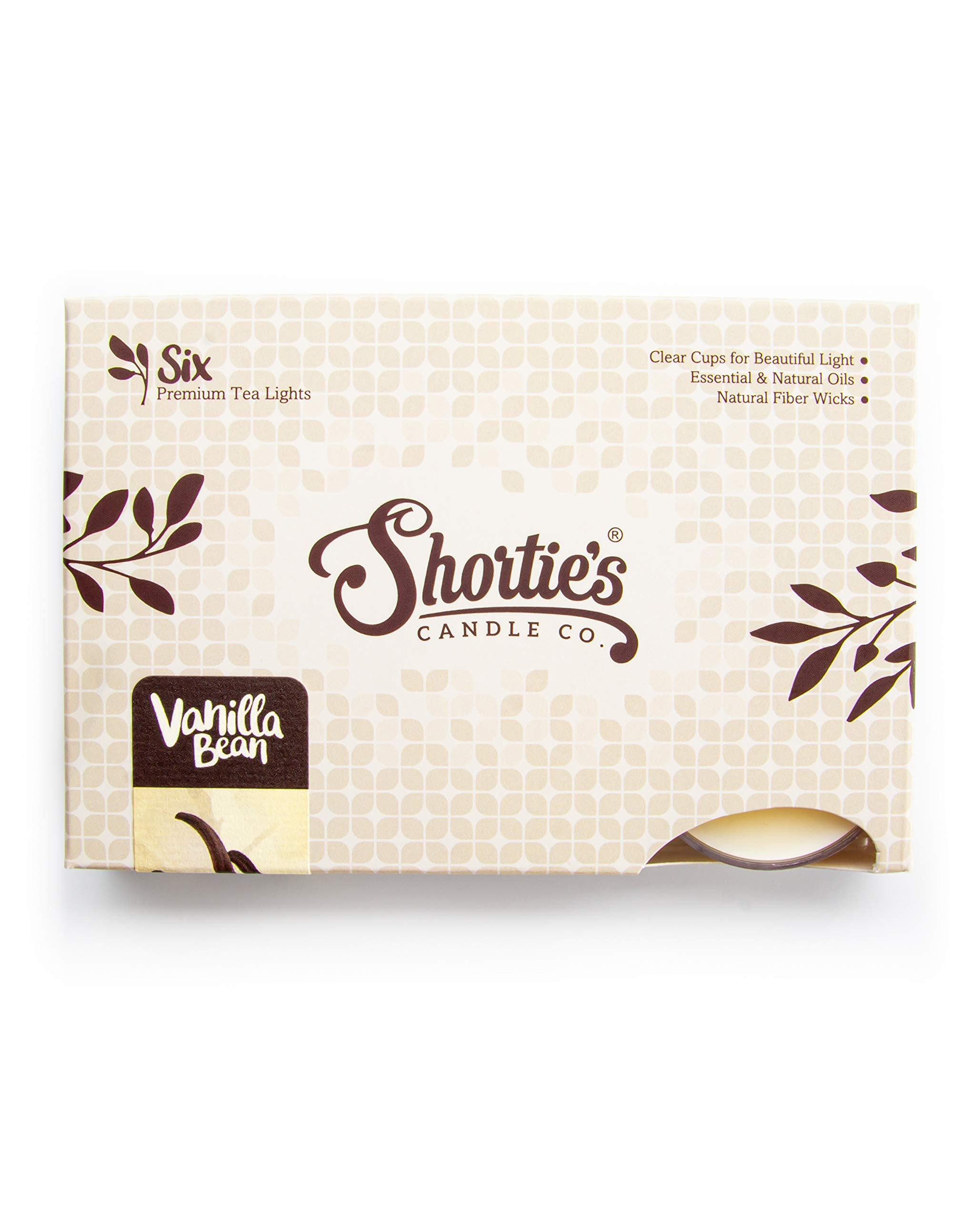 Shortie's Vanilla Bean beige tealight pack adds warm home glow