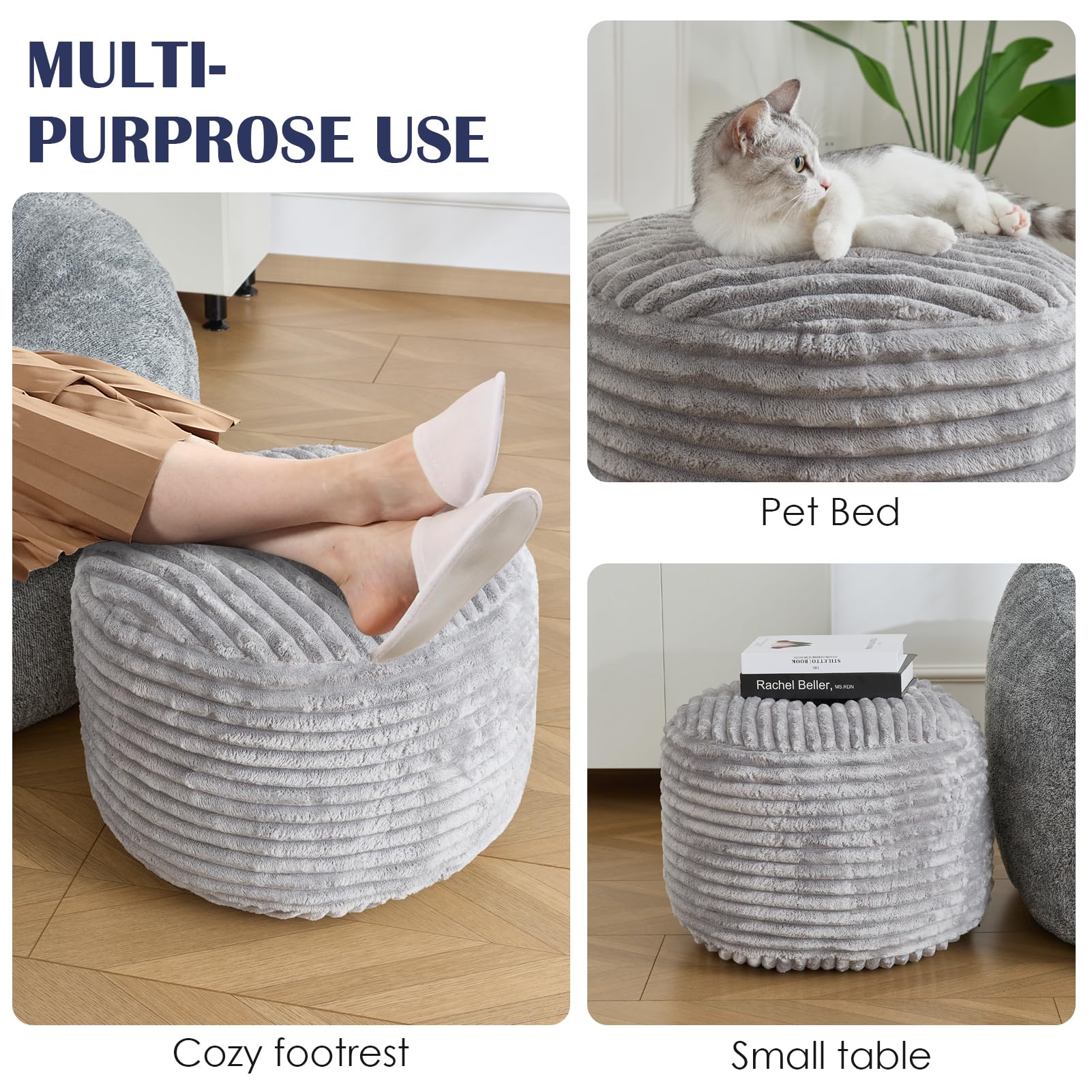 SHOUREN compact storage ottoman pictured in a small room scenario