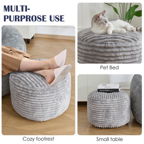 SHOUREN compact storage ottoman pictured in a small room scenario