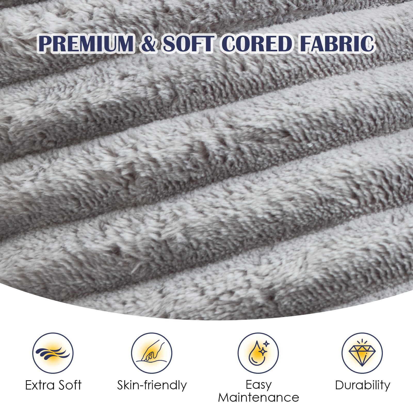 SHOUREN corduroy fabric pouf demonstrates durable, easy-to-clean surface for daily use