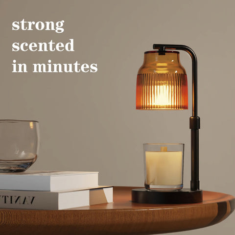 showyearn candle warmer lamp metal base glass shade for sturdy design and modern decor