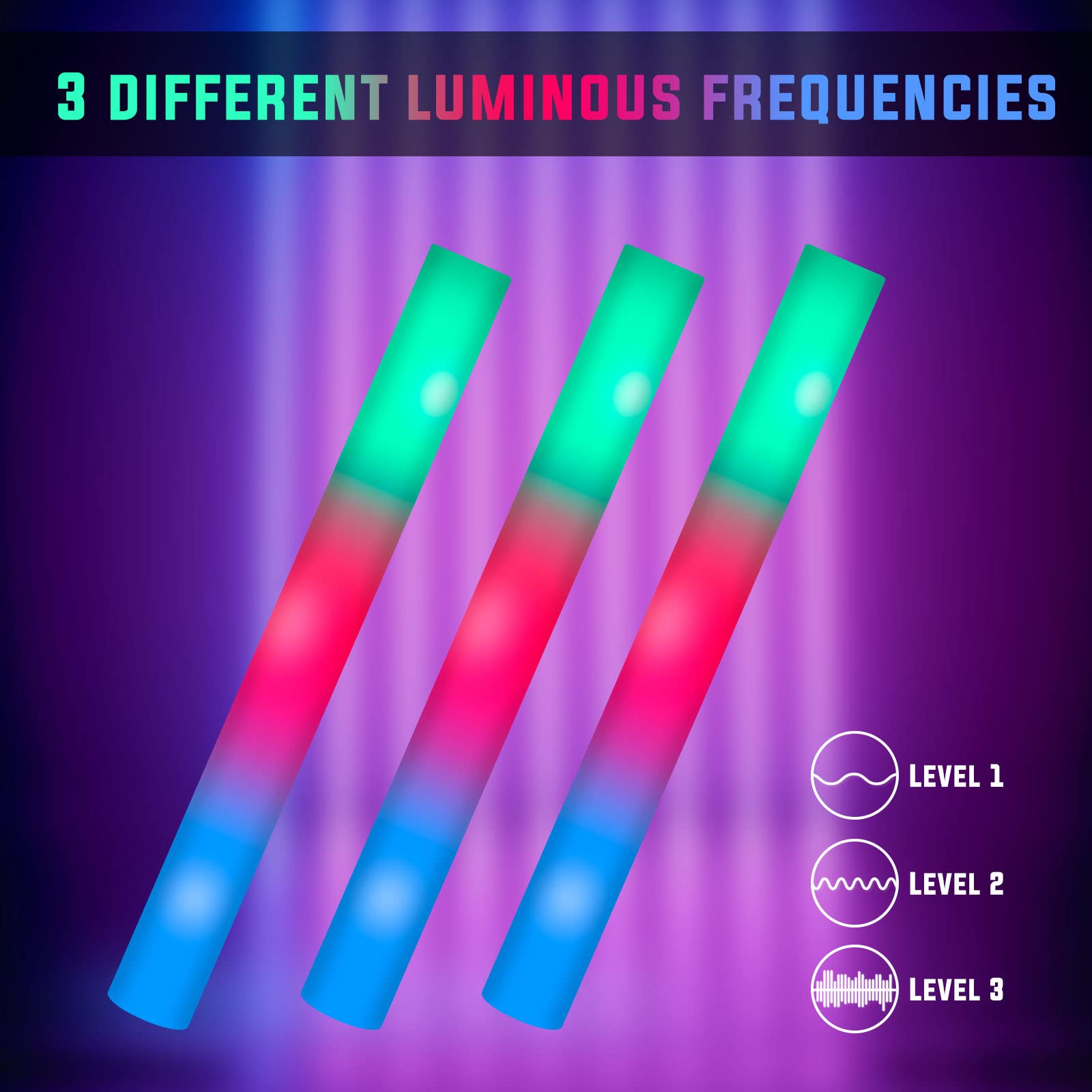 SHQDD foam glow sticks are kid-safe and durable.