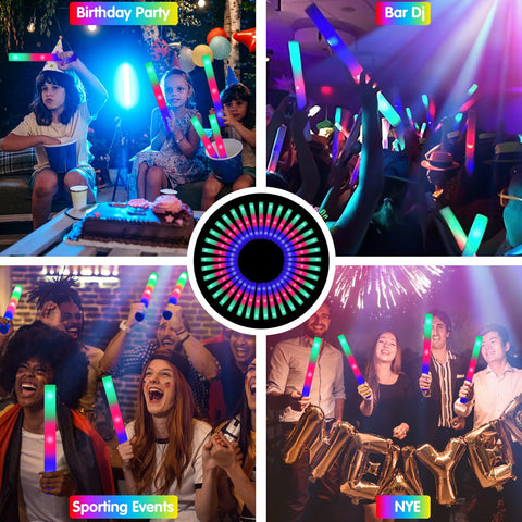 SHQDD glow sticks create ambient colors for weddings and concerts.