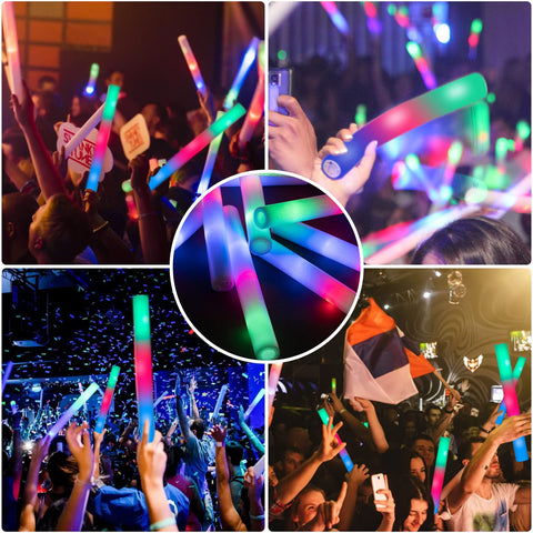 SHQDD foam glow sticks brightening a concert environment