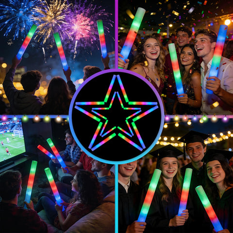 SHQDD bendable foam glow sticks with durable construction for celebrations.