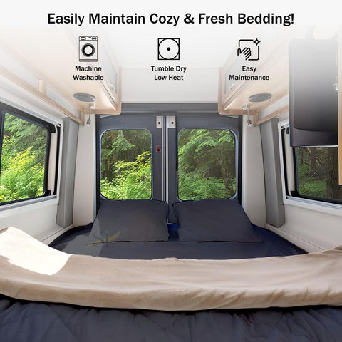 Shreem Linen packaging image shows compact 4 piece set for travel storage