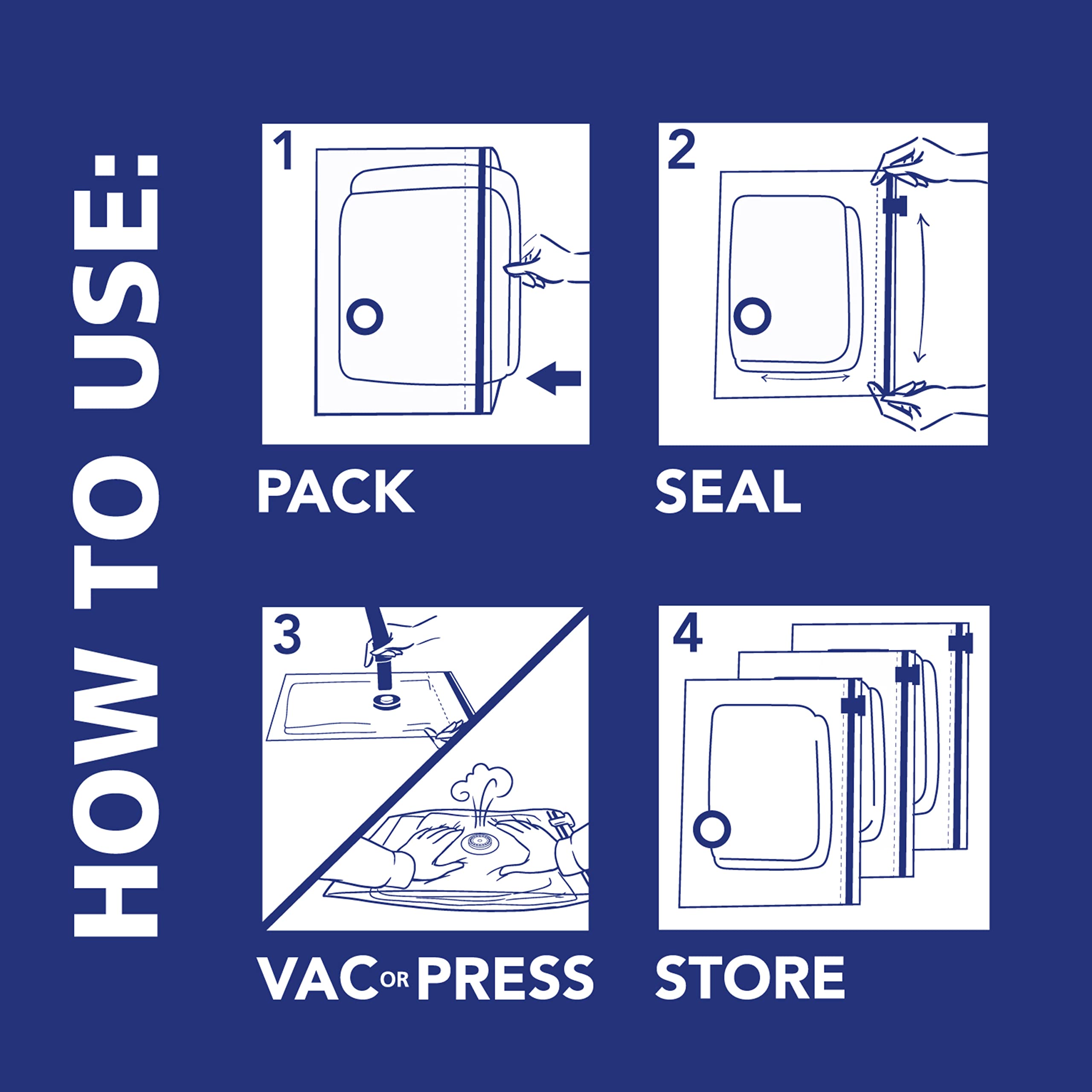 Shrink-Pak Hefty vacuum bags are durable and reusable for multiple seasons