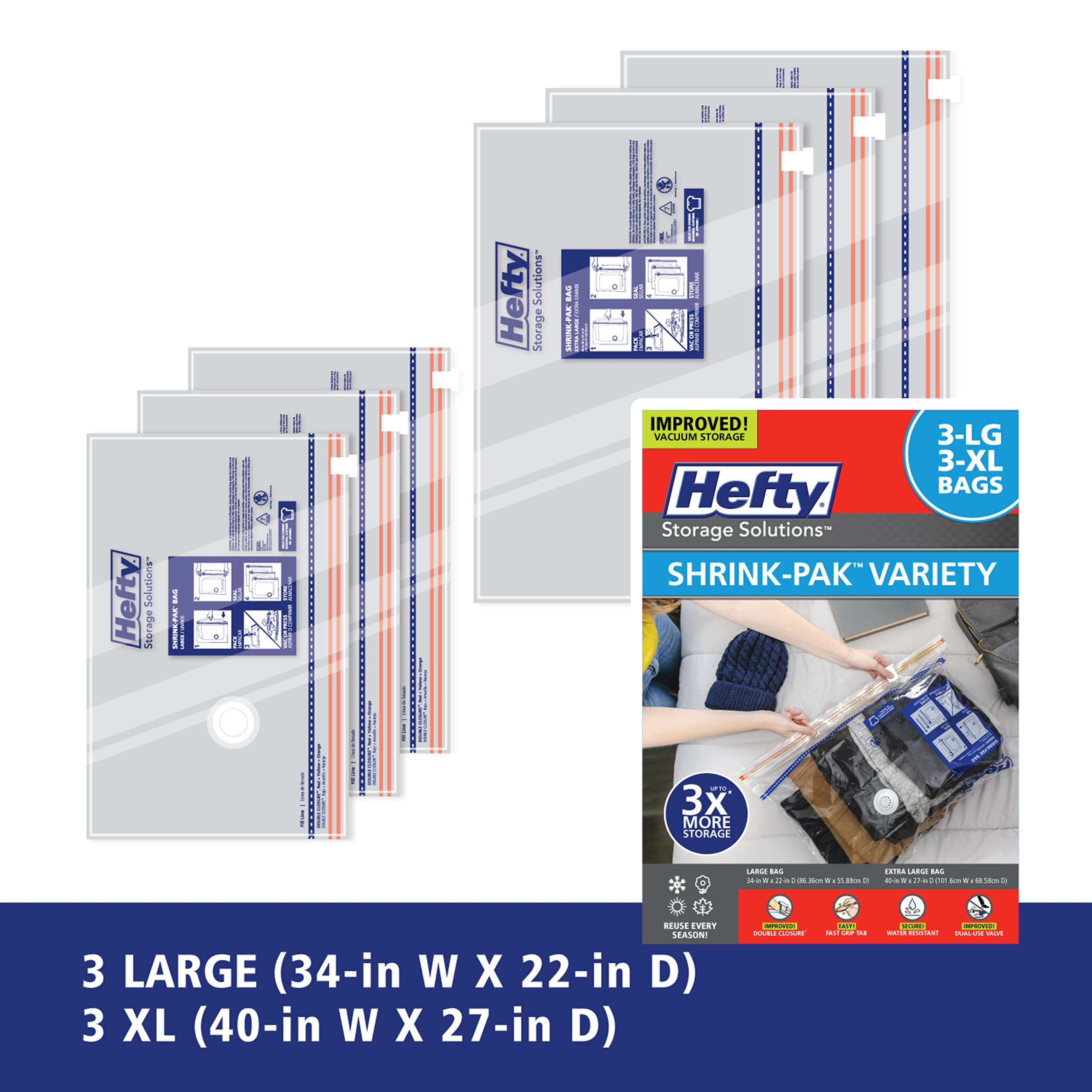 Shrink-Pak Hefty vacuum bags ideal for pack-seal-vac workflow