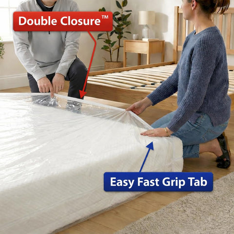 Shrink-Pak moving protection bag keeps mattress clean during relocation