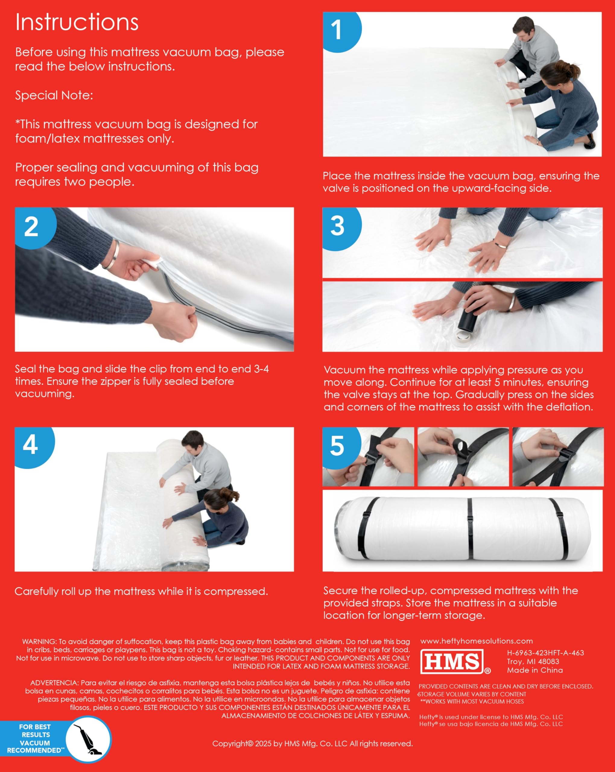 Shrink-Pak reusable mattress protector for multiple moves