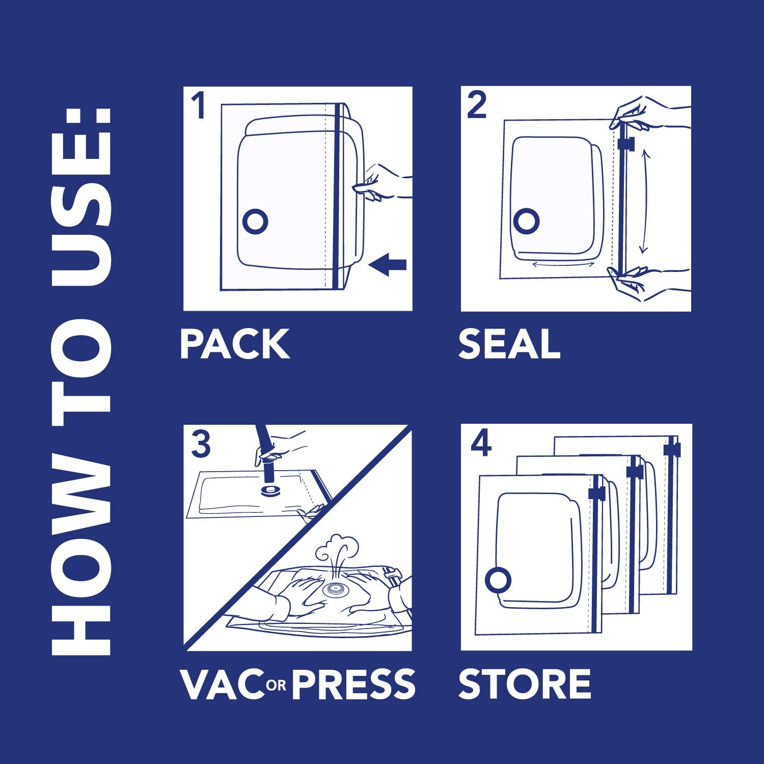 Shrink-Pak storage and moving bag ready for seasonal change
