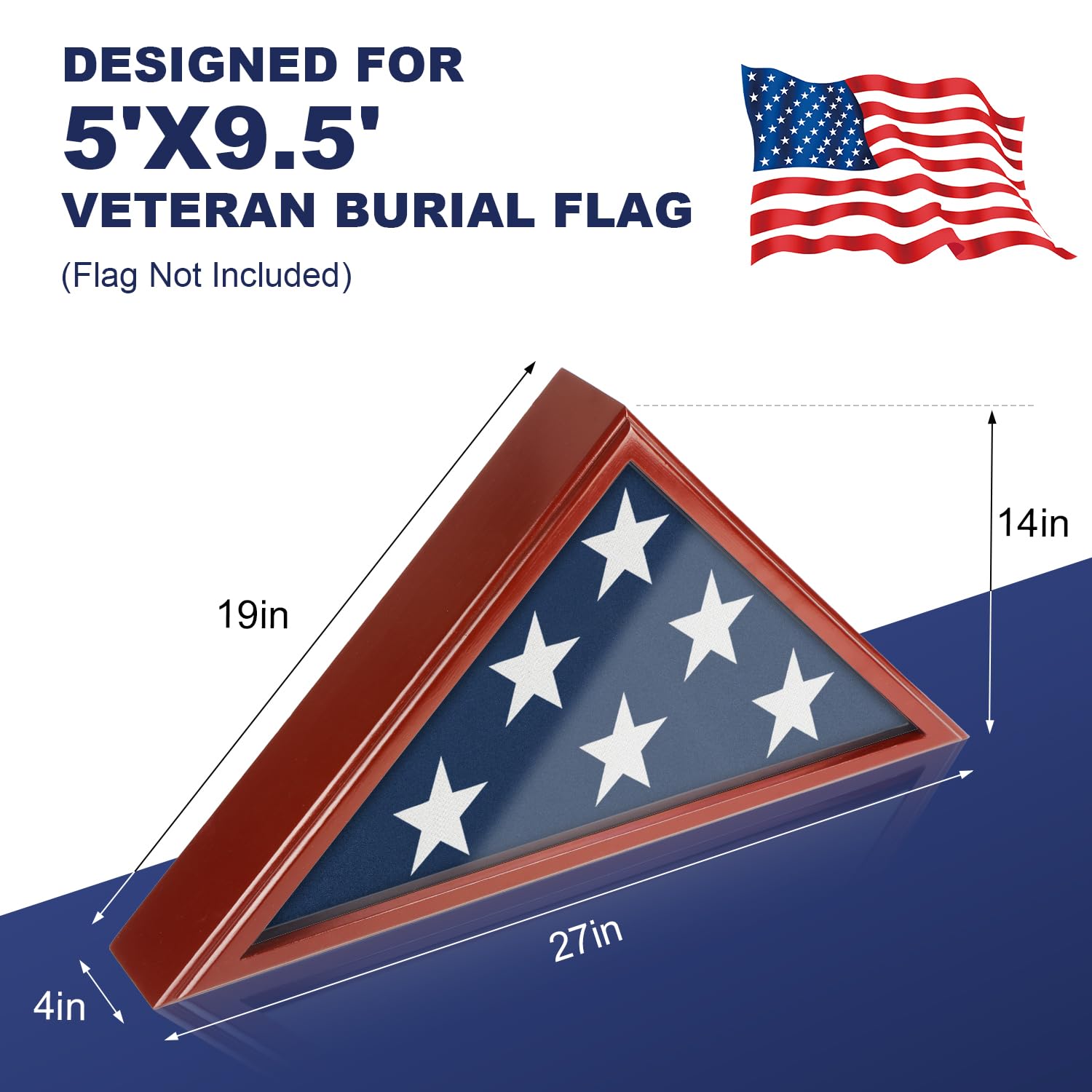 Back hardware of SHTALHST flag case showing easy mounting setup