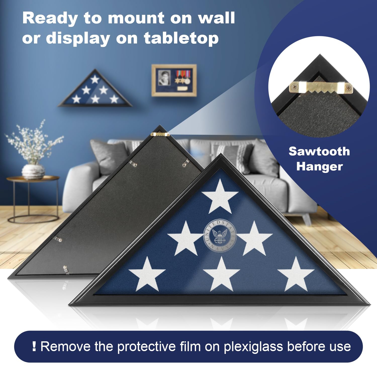 SHTALHST 9.5x5 flag case fits burial flag securely