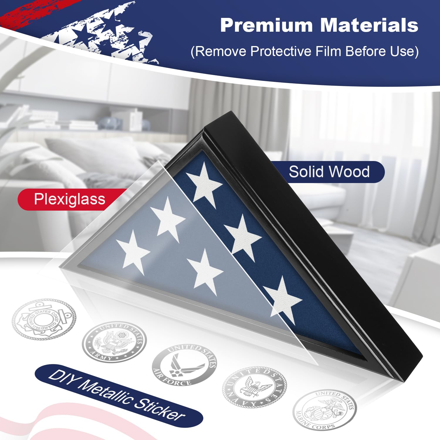 SHTALHST flag case with Army emblem customization for a personal touch