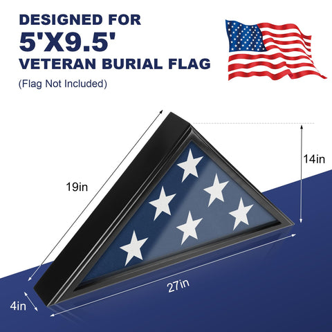 SHTALHST easy-install flag case with included hardware and mounting hook