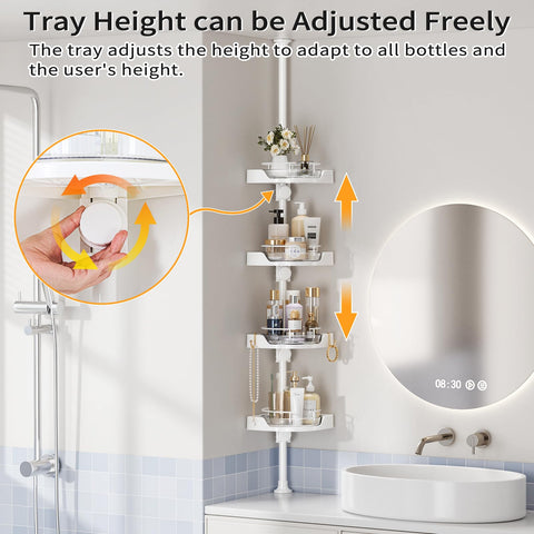 Shuang Qing rustproof design helps resist bathroom humidity and residue.