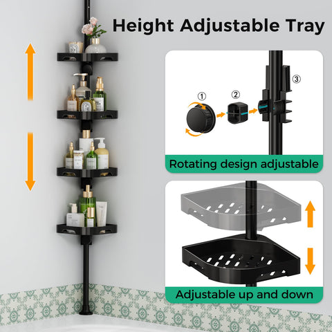 Shuang Qing rustproof metal pole stays durable in humid bathrooms for long-term use.