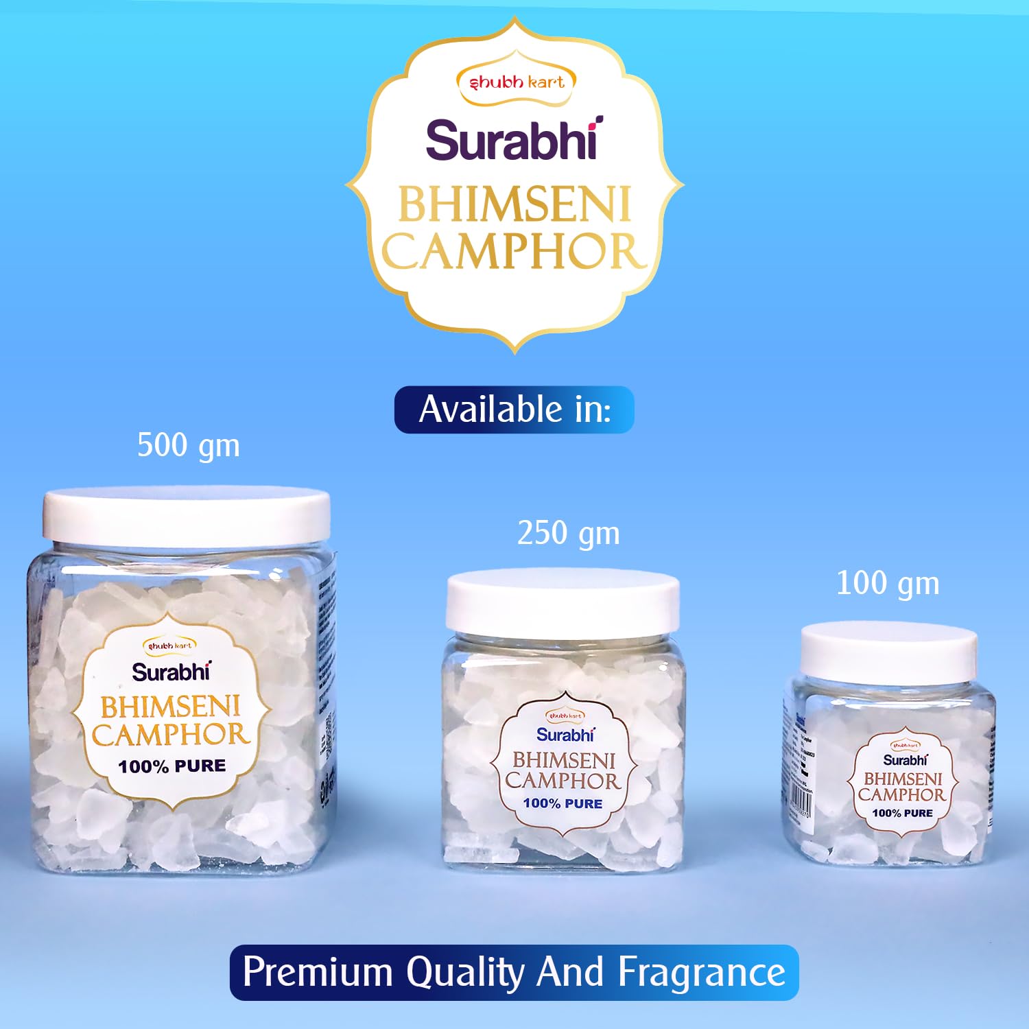 Shubhkart Bhimseni camphor tablet providing clean diffusion.