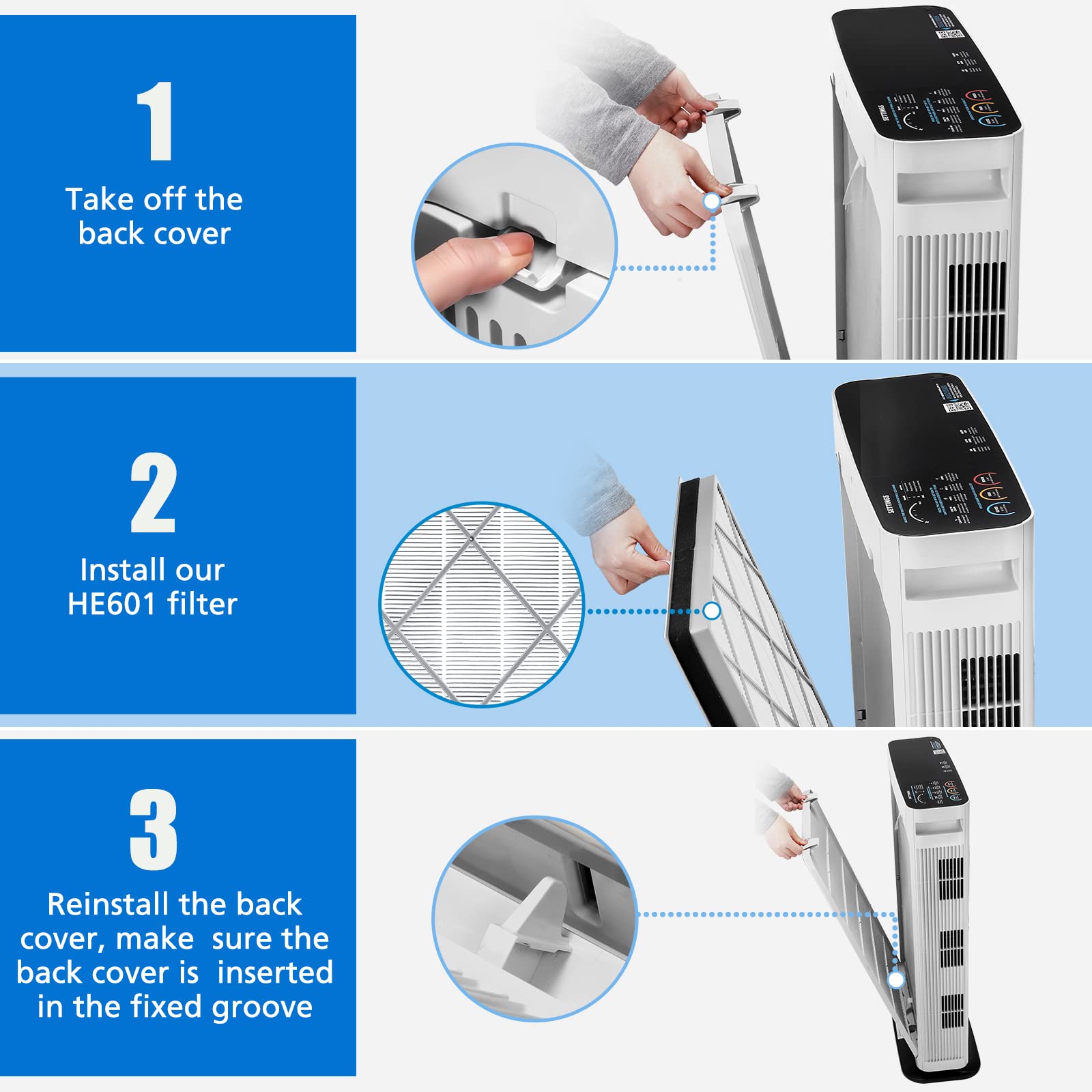 ShufudeJa HE601 odor-lock feature helps neutralize cooking and pet smells