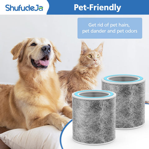 ShufudeJa HP102 filter benefits, reduces pet dander and odors at home