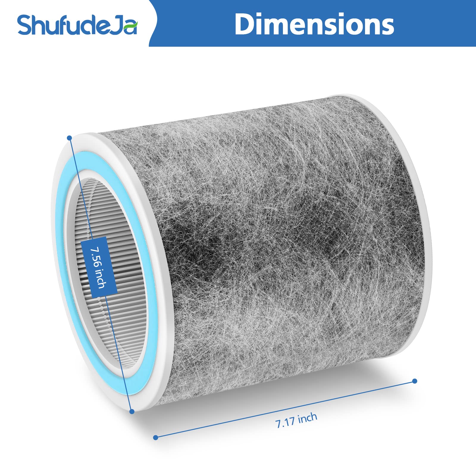 ShufudeJa HP102 replacement filter dimensions for proper fit