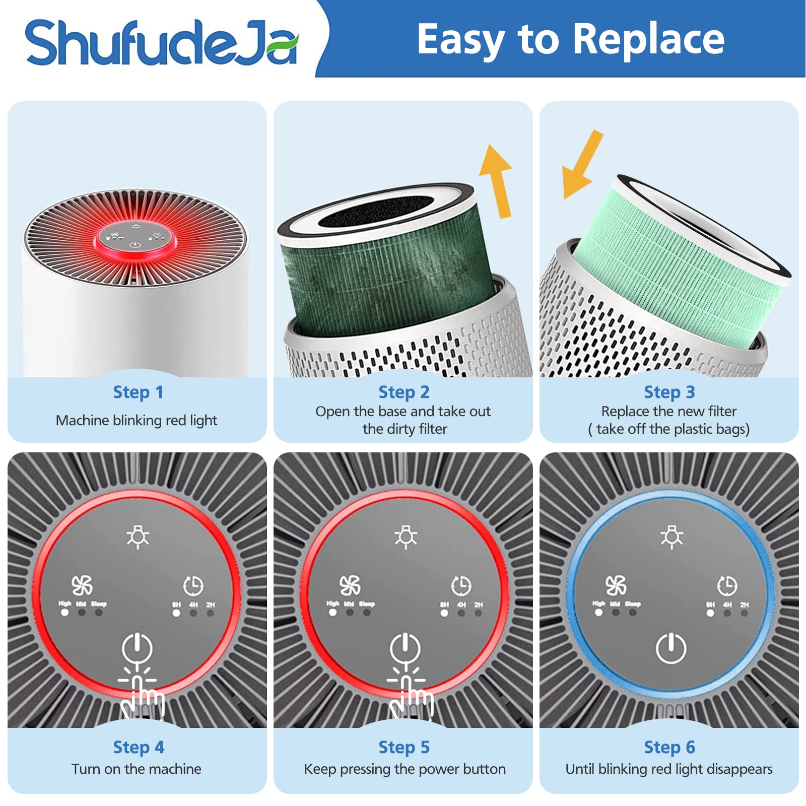 ShufudeJa KILO compatibility chart confirms model fit for Afloia and Kalo purifiers