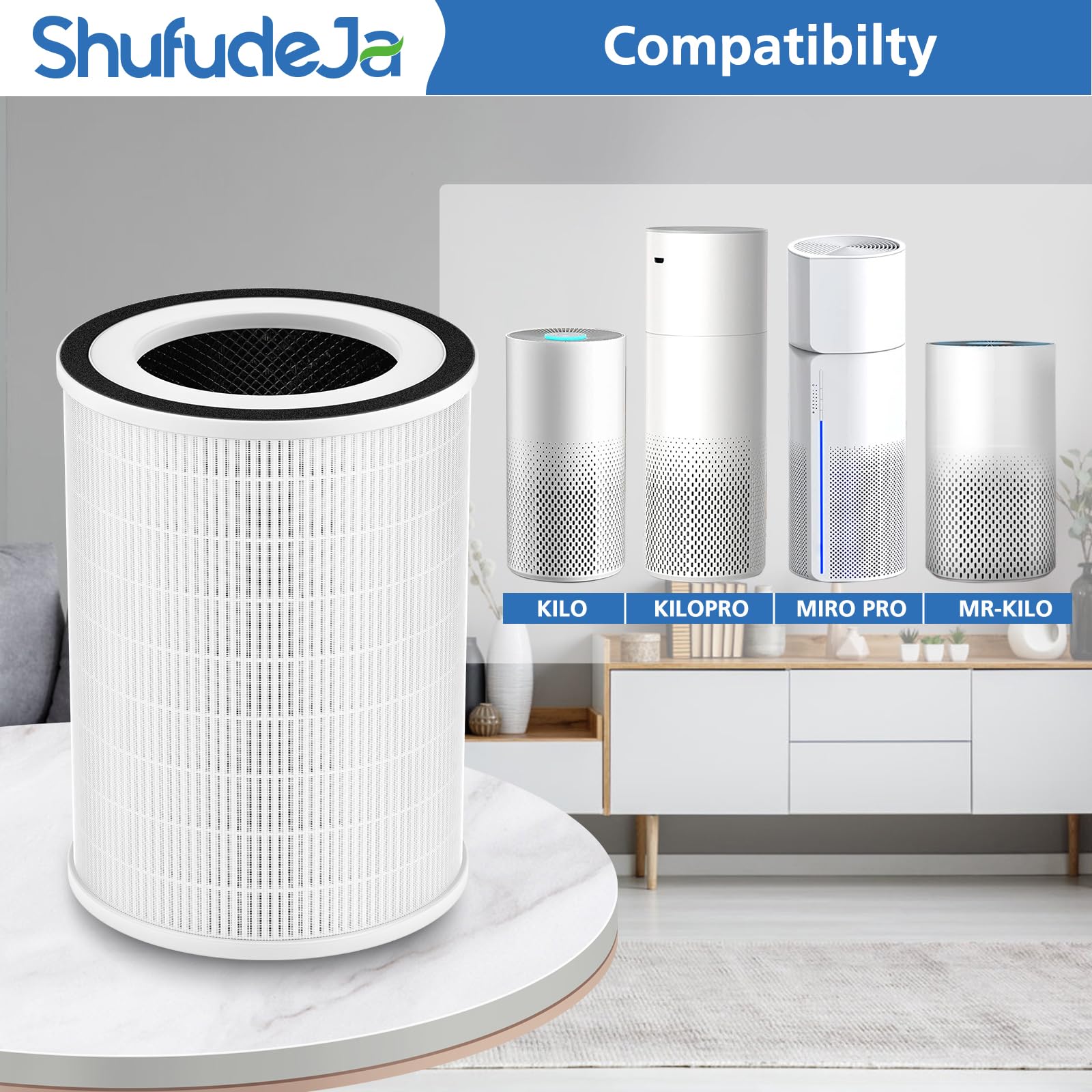 ShufudeJa two-pack filter ready for home use.