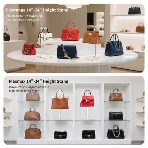 SHUNKAIZS durable 8.5mm acrylic base supports heavier handbags securely.