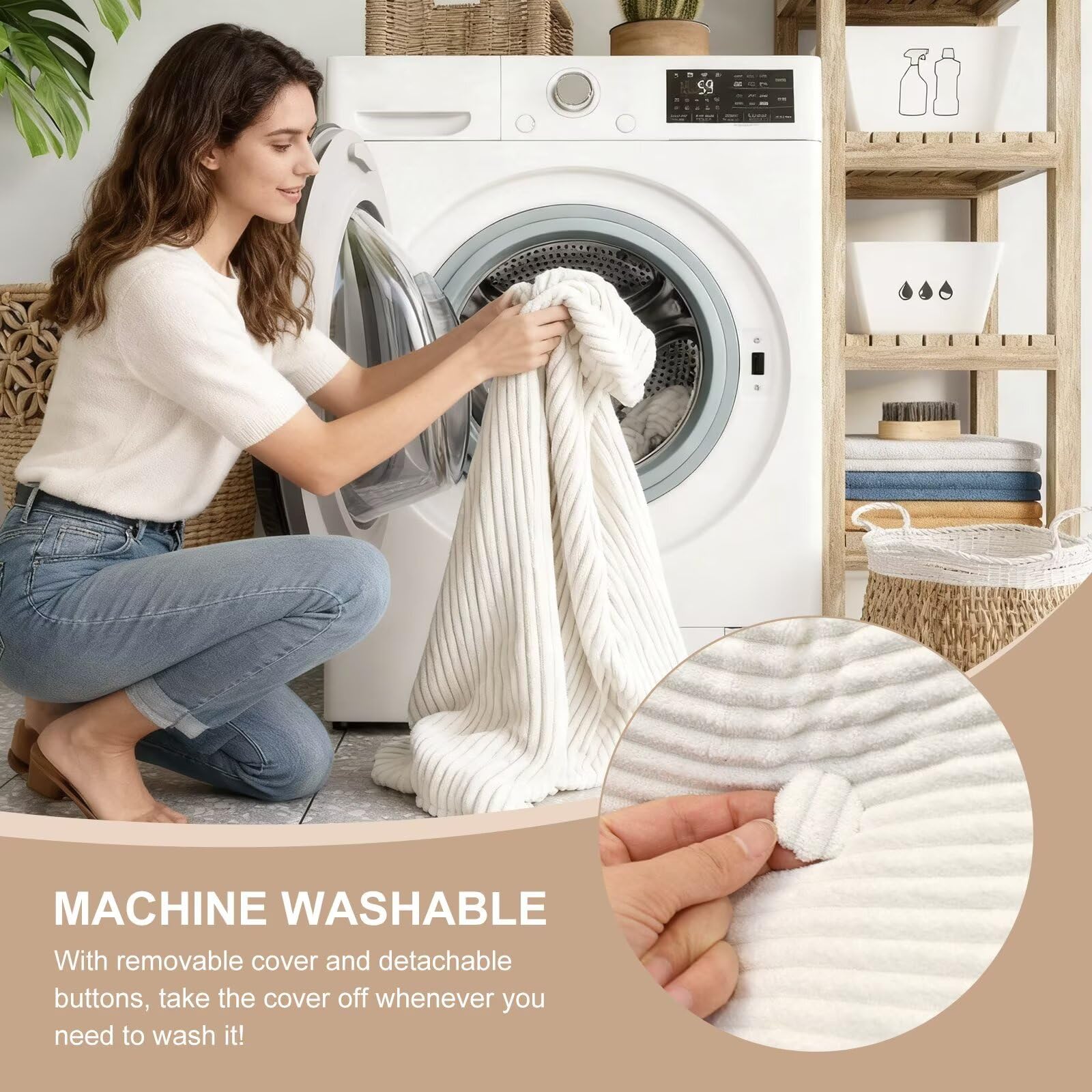 Side pockets on the Shuyeon wedge pillow store remote and glasses.