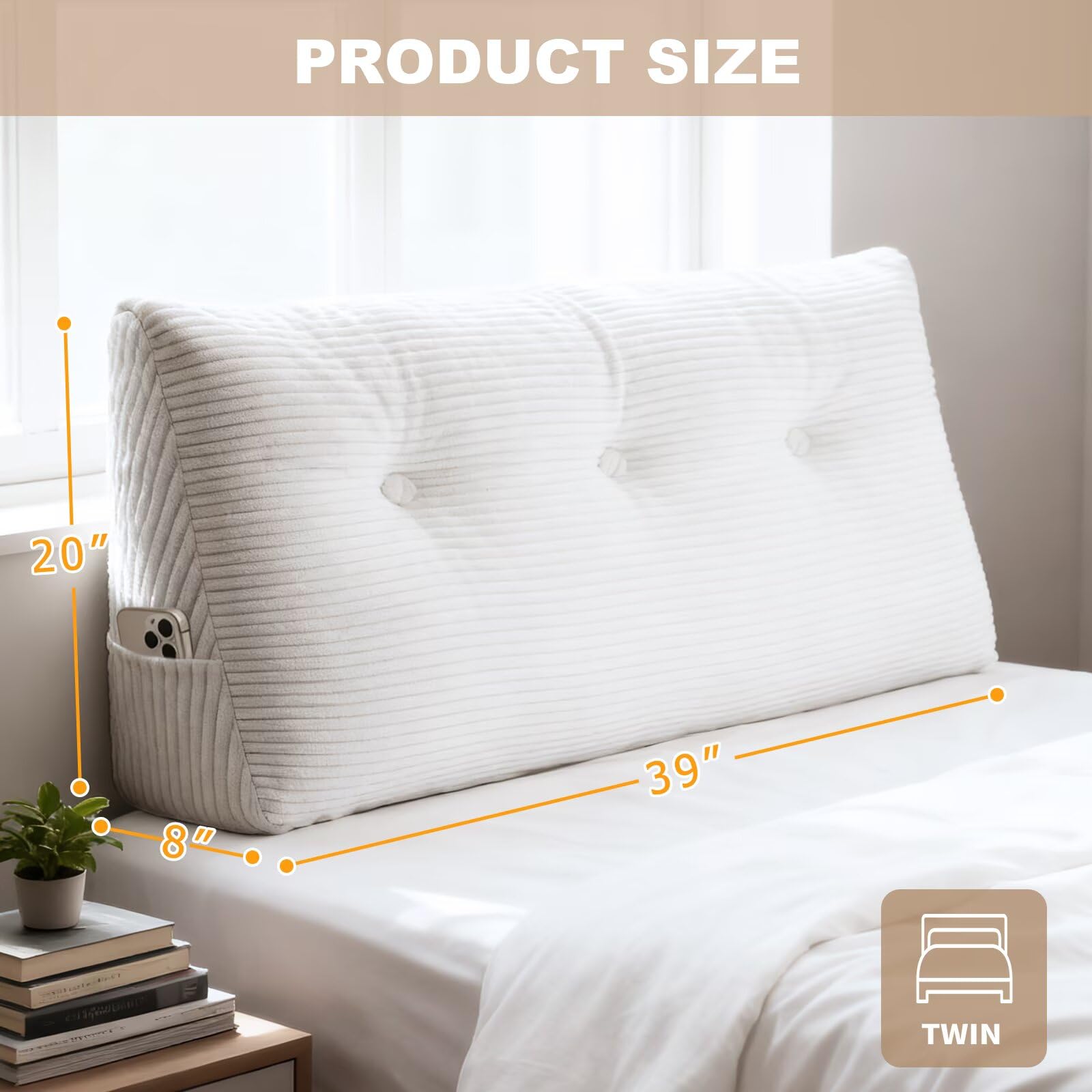 Shuyeon wedge pillow doubles as a sofa backrest in living areas.