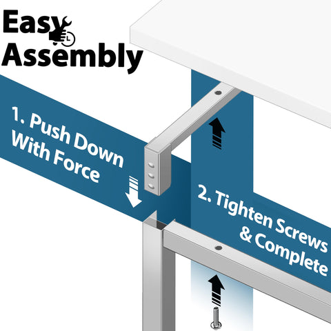 SHW compact desk fits laptops, monitors, and essential accessories in tight spaces.