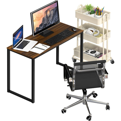 SHW Mission desk assembly photo illustrating quick setup with included hardware.
