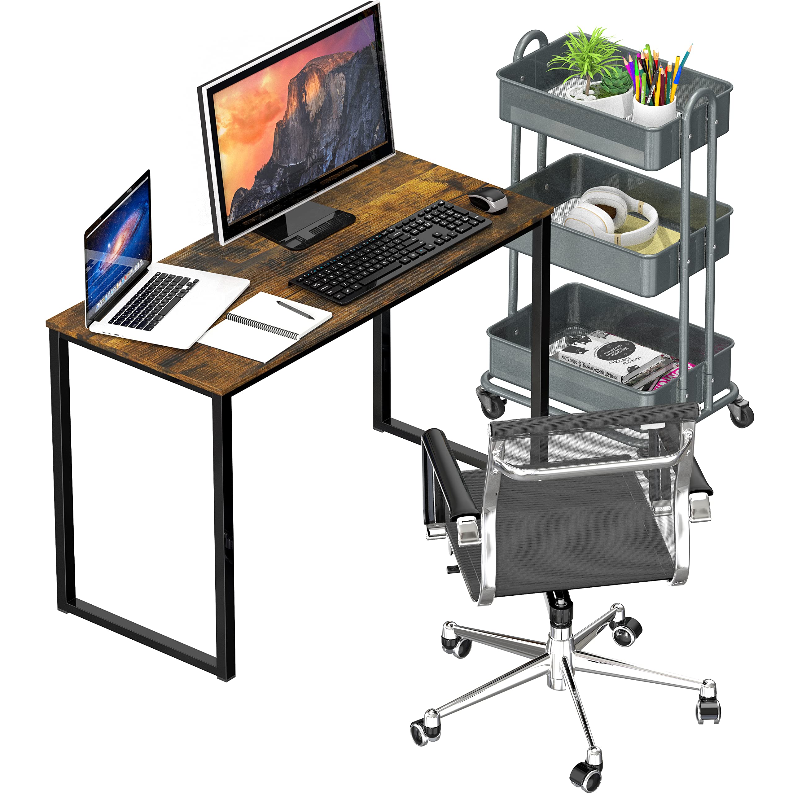 Front view SHW Mission desk showing 32-inch footprint