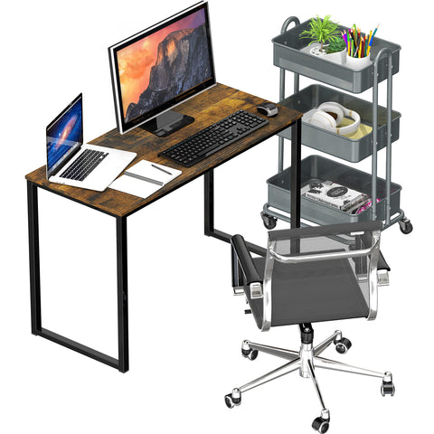 Front view SHW Mission desk showing 32-inch footprint