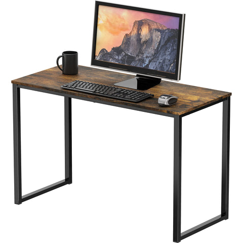 SHW Mission desk rustic brown fits compact home office workspace