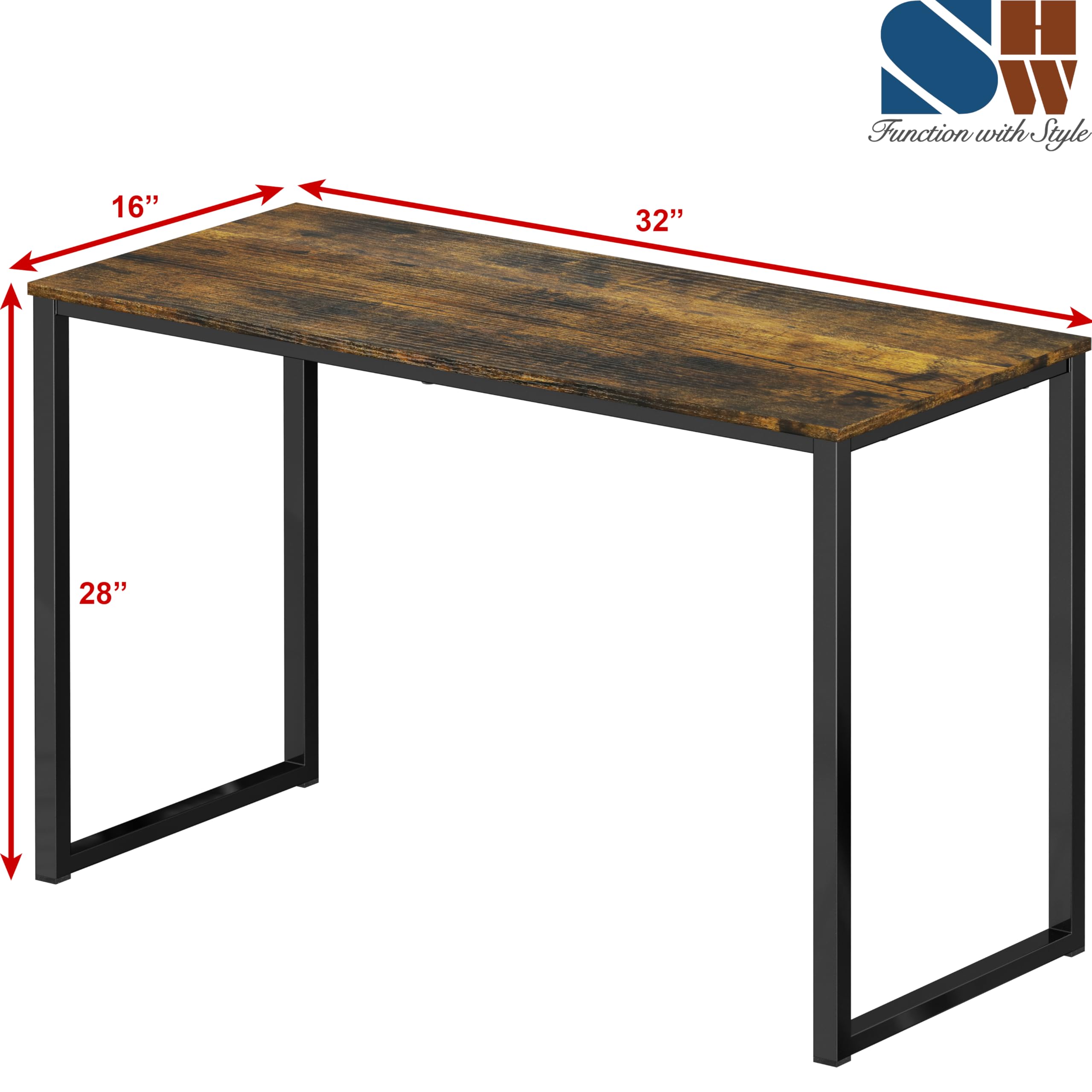 SHW Mission desk wood-top close-up highlighting grain