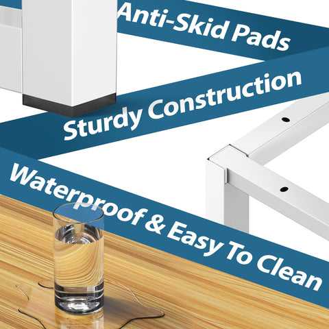 SHW Mission 40-Inch Oak desk assembly with included hardware