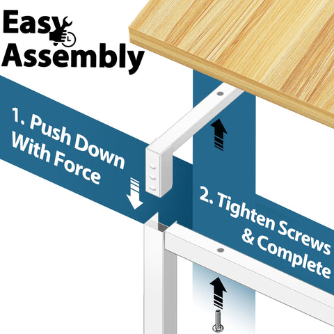 SHW Mission 40-Inch Oak desk top surface is durable and easy to clean