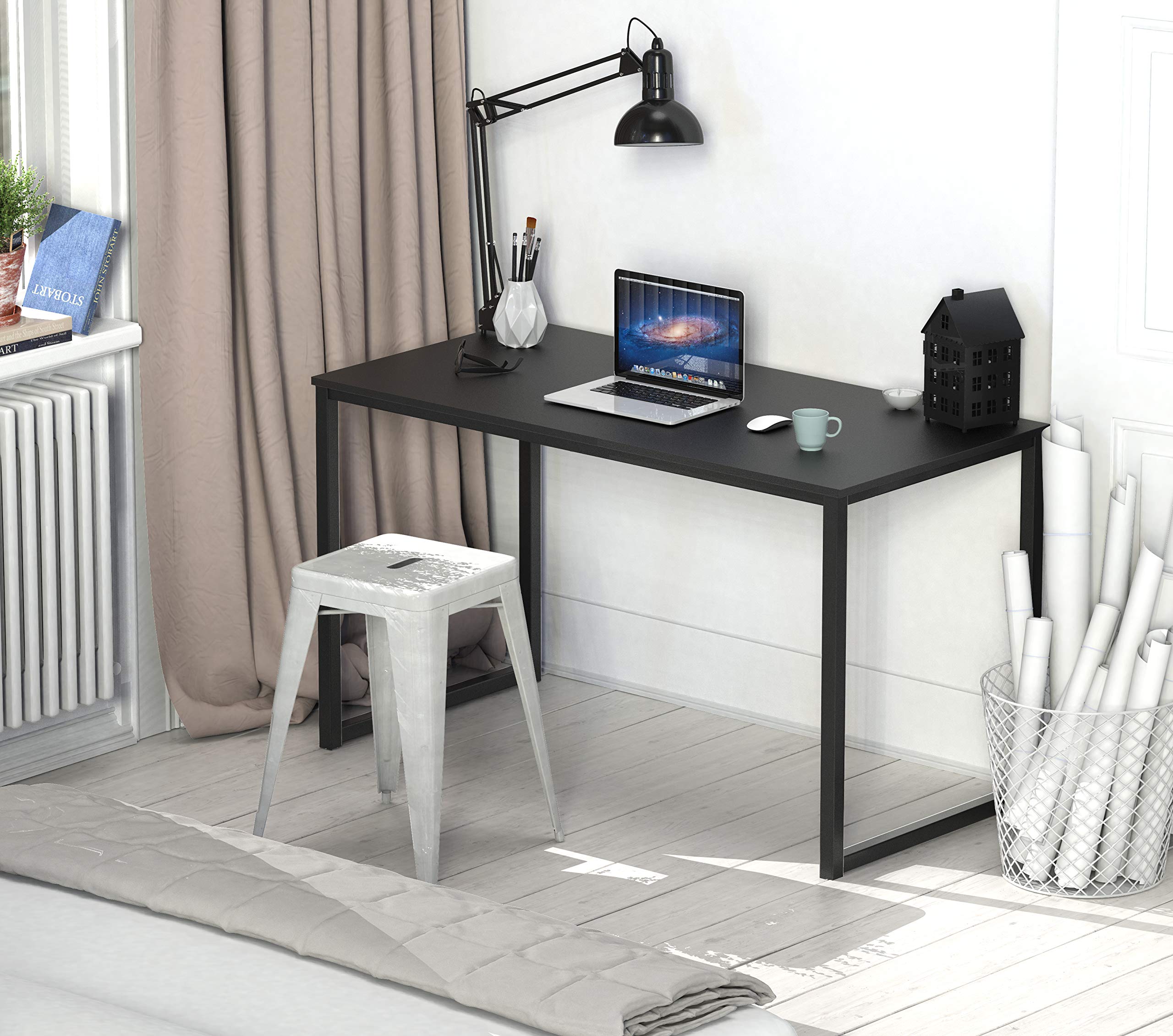 SHW Mission 40-Inch Desk wood-top closeup reveals durable engineered surface